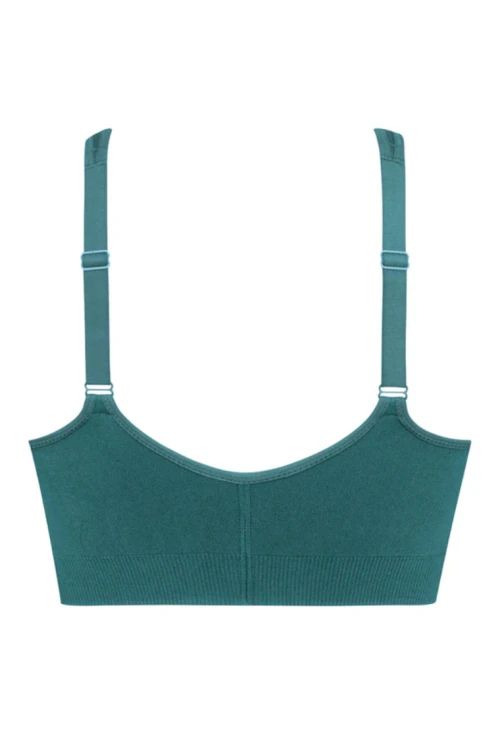 Biustonosz top zapinany przodem szmaragdowy