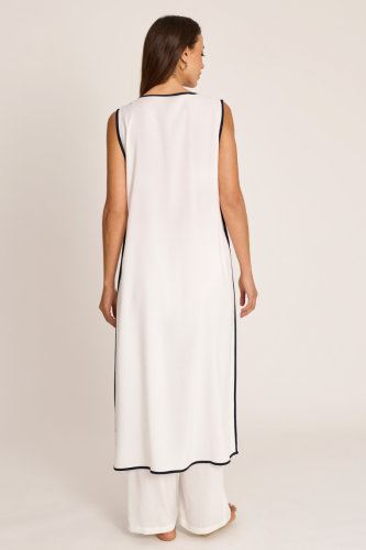 Wiskozowy letni komplet damski – spodnie i kamizelka