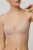 Biustonosz bez fiszbin z delikatną koronką beżowy