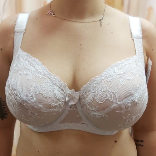 Miękki koronkowy biustonosz na fiszbinie w kolorze białym Tess Luwa