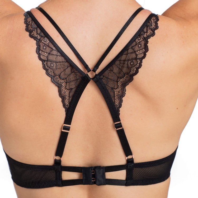 LEAF Biustonosz push up z koronkowymi plecami