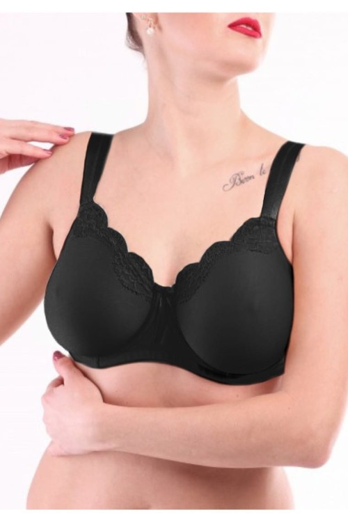 FAY Miękki, gładki biustonosz na fiszbinie czarny