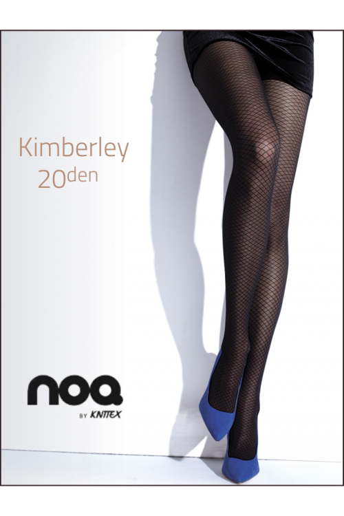 20 Den Rajstopy wzorzyste imitujące wzór klasycznej kabaretki Kimberley