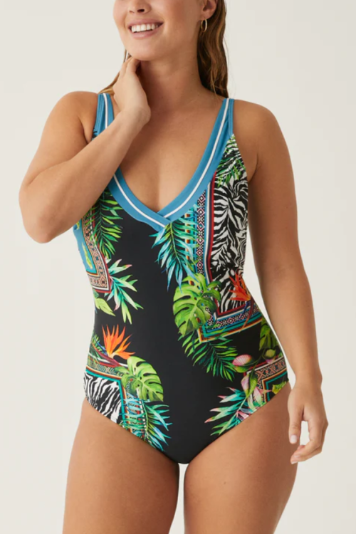 Jednoczęściowy strój kąpielowy modelujący sylwetkę