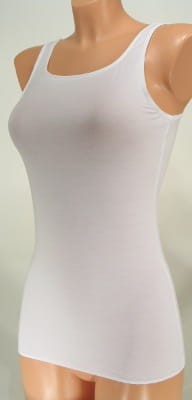 BAMBOO Podkoszulek damski z wiskozy bambusowej biały